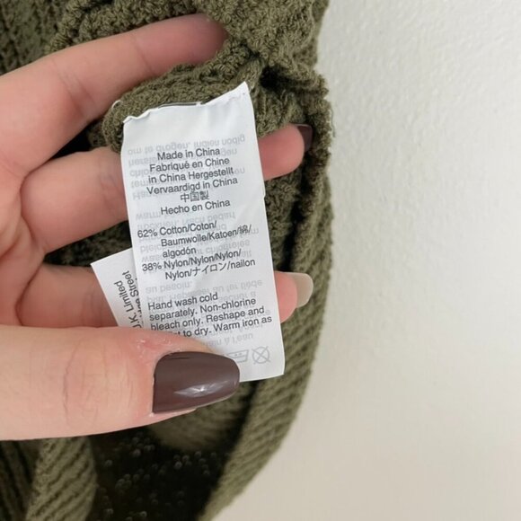 Madewell Monterey Knit Sweater Tank in Dark Olive Size Small - Picture 4 of 5